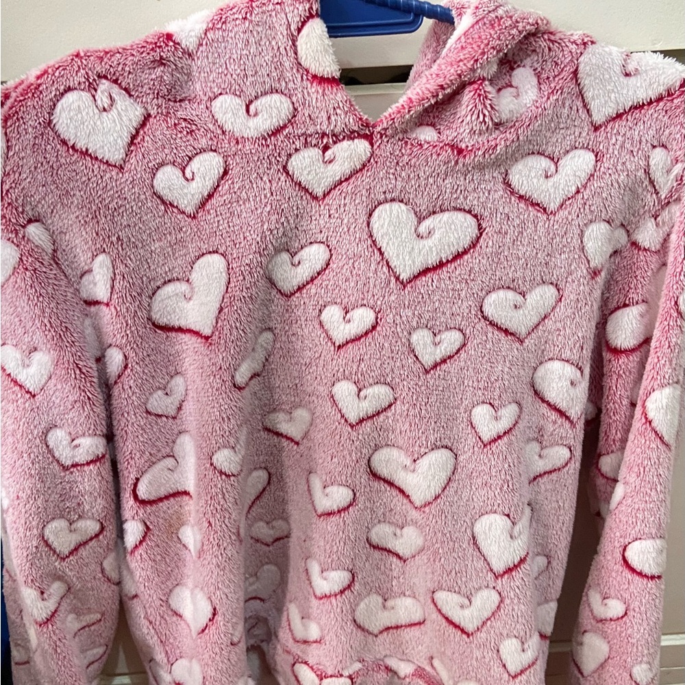 Boston Traders Pink and White Teddy Hoodie